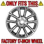 Wheel Skins Set 4 Chrome 17 Inch 5 Double Spoke for Jeep Cherokee (2019–2021)