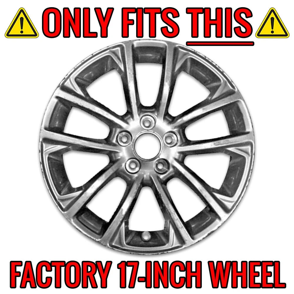 Wheel Skins Set 4 Chrome 17 Inch 5 Double Spoke for Jeep Cherokee (2019–2021)