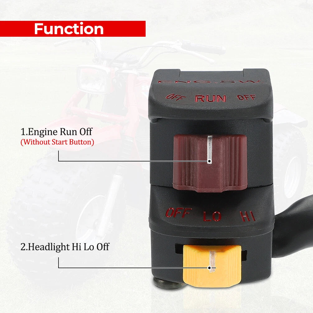 Kill Stop Off Switch Headlight for Honda ATC110 ATC185S ATC200/ATC200S ATC250R (1970–1986)