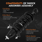 Set of 2 Rear Quick Complete Struts Shocks Springs for Honda CR-V (2007–2011)