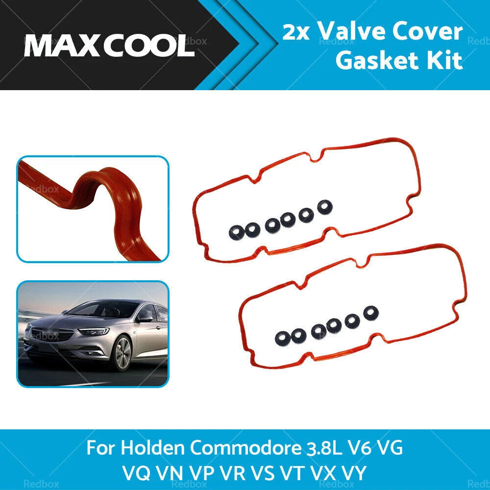 Set of 2 Valve Rocker Cover Gaskets for Holden Commodore V6 3.8 (VS-VY)