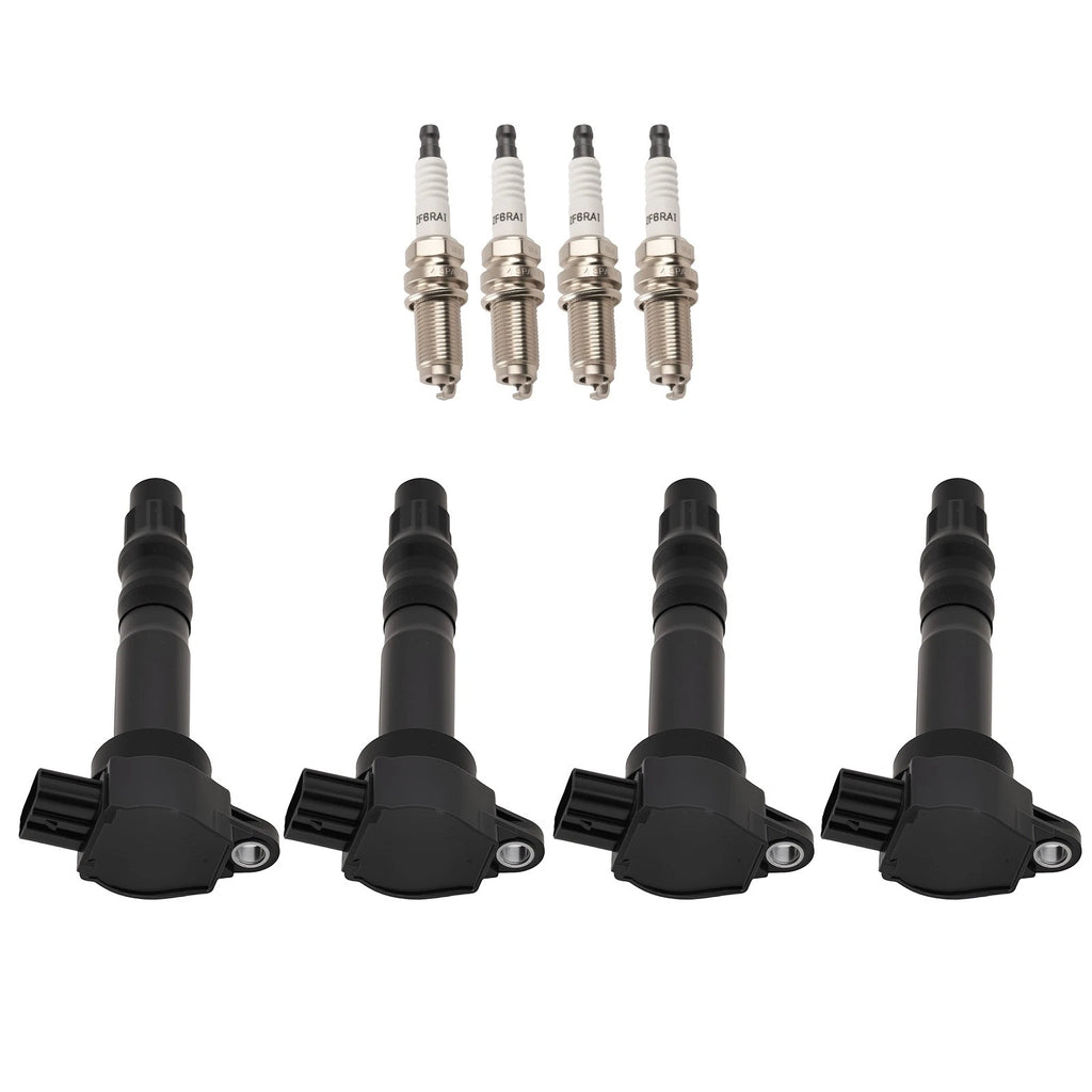 Set of 4 Ignition Coils with Iridium Spark Plugs for Mitsubishi Outlander (2004–2006)