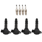 Set of 4 Ignition Coils with Iridium Spark Plugs for Mitsubishi Outlander (2004–2006)