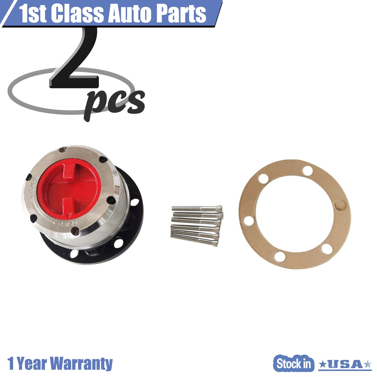 2PC Locking Hubs for International Harvester Jeep CJ (1971–1980) 27 Splines