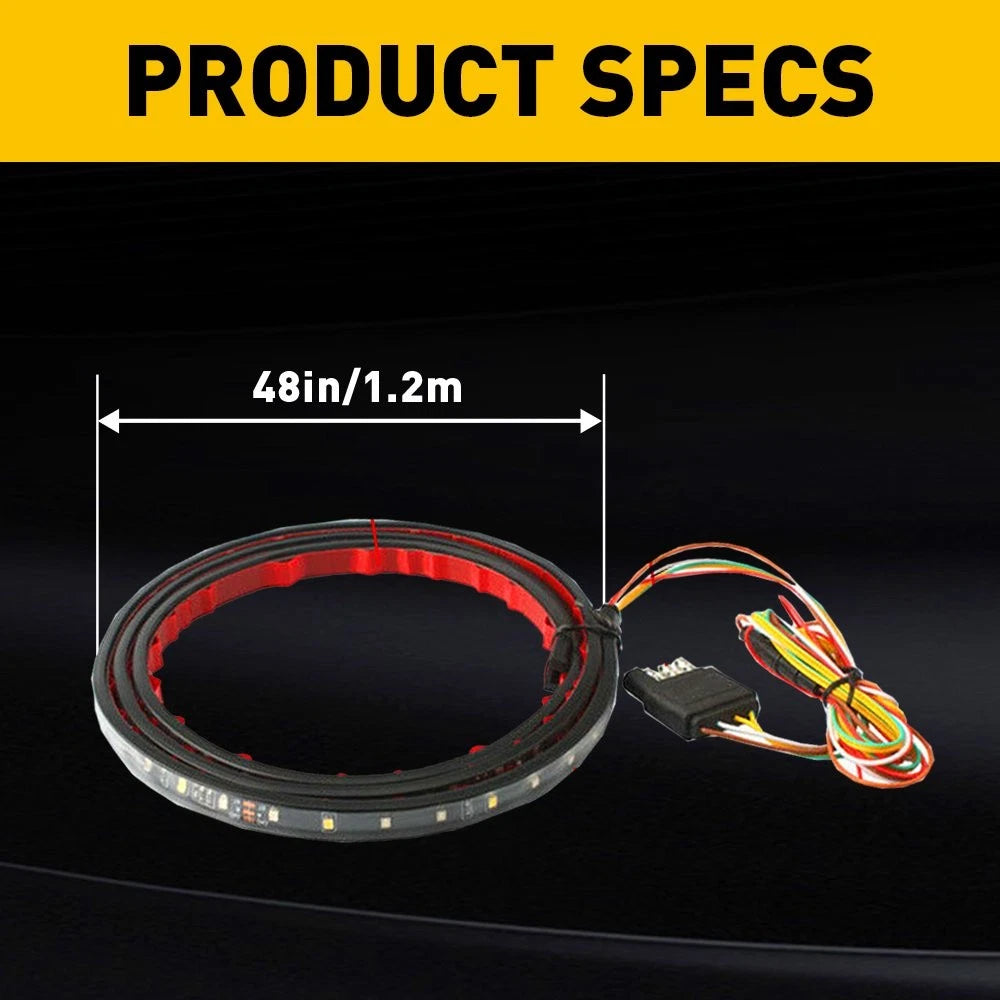 Set of 2 48" Tailgate LED Signal Turn Brake Reverse Strip Light