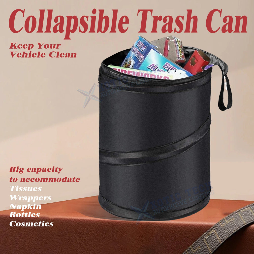 Universal Collapsible Pop-Up Waterproof Car Trash Can Bag (-)