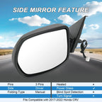 Driver Side Mirror for Honda CR-V (2017-2022) Black