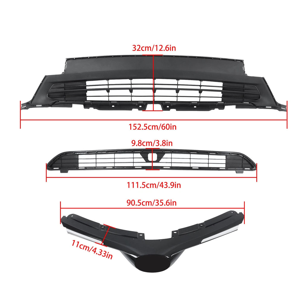 Fog Light Cover Cap for RAV4 (2016–2018) - Upper Center Lower Plastic