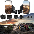 Pair Rearview Side Mirrors for Polaris RZR Ranger UTV (1.75"-2" Roll Bar)