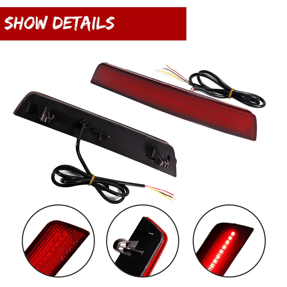 Set of 2 Red Sequential LED Tail Brake Lights for Chevrolet Equinox (2010–2017)