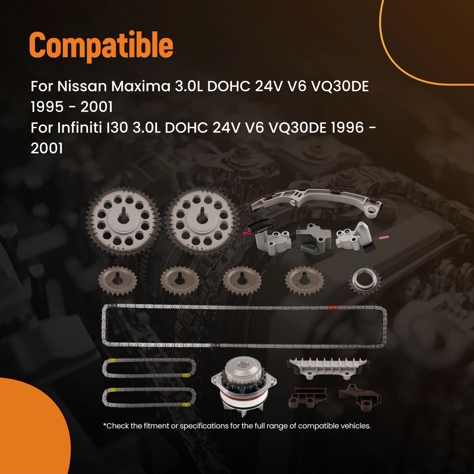 Engine Timing Chain Set w/ Sprocket for Infiniti I30 (1996–2001) VQ30DE
