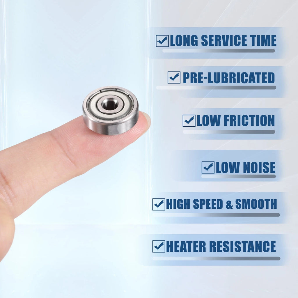 2 Pcs 634ZZ Deep Groove Ball Bearings for Car (4x16x5mm)