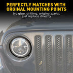 7inch Headlight Ring Mounting Bracket for Jeep Wrangler JK JKU (2007–2017)