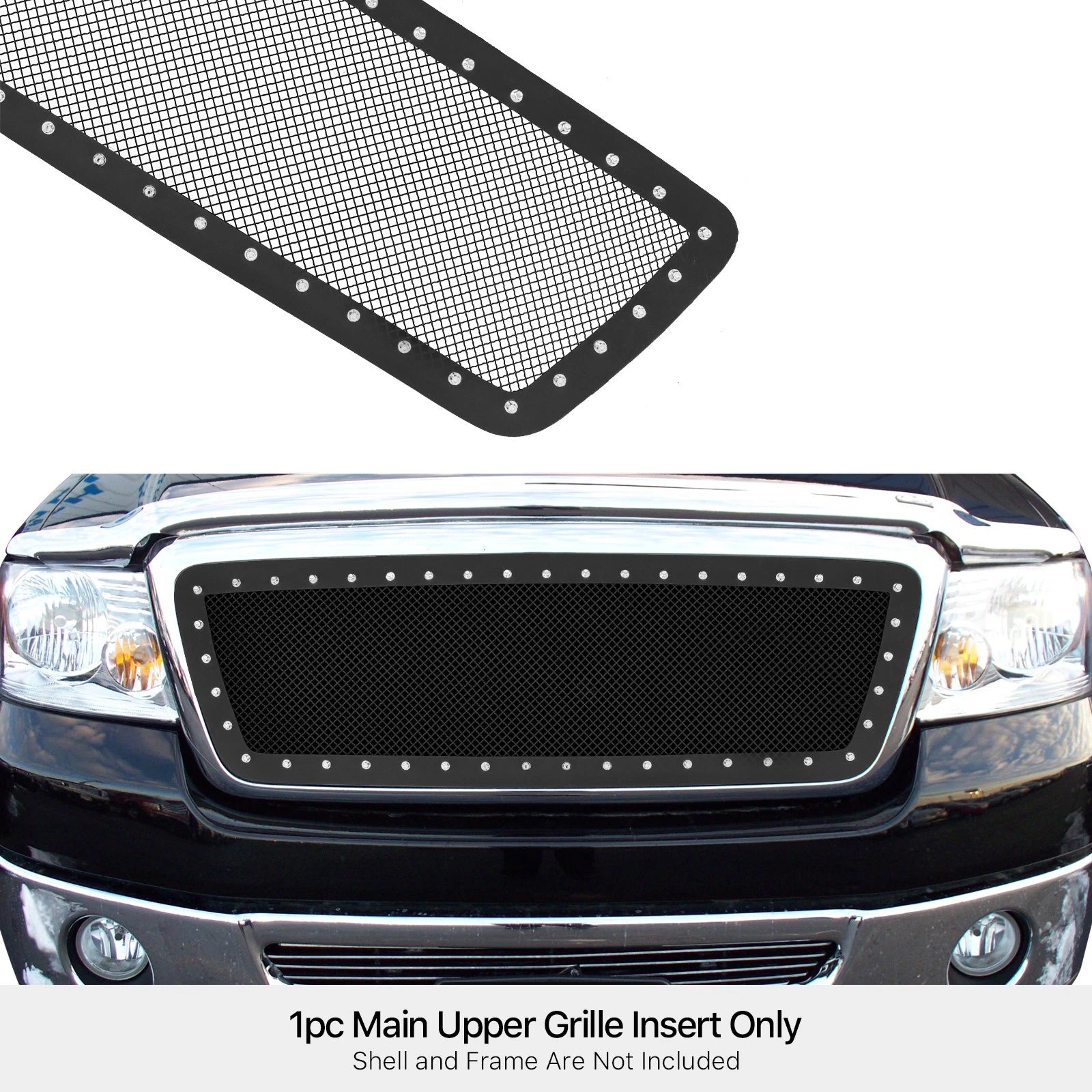 Stainless Black Mesh Grille Insert for Ford F-150 (2004-2008)