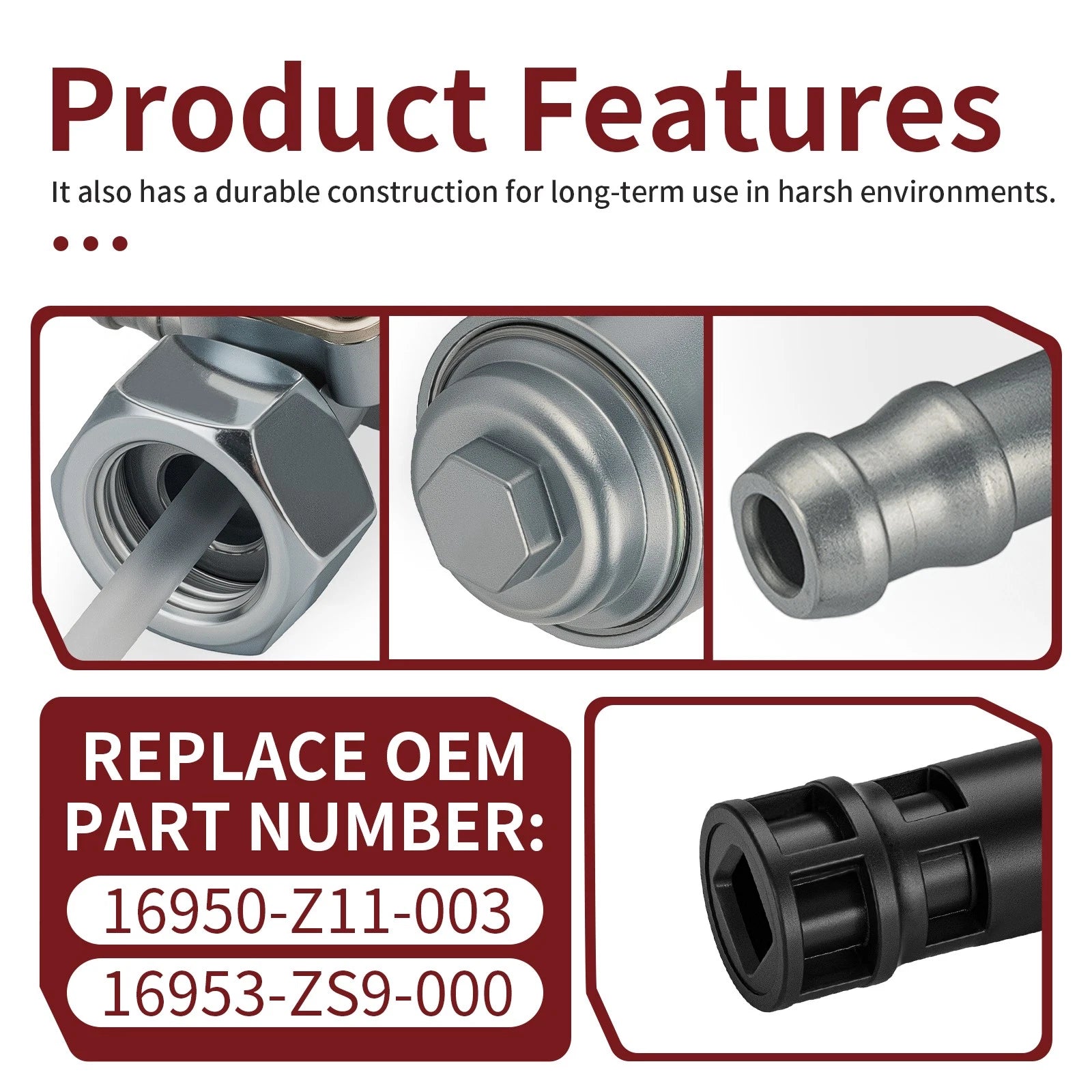 Petcock Assembly for Honda EU3000 EU6500 EM5000 EM7000 (2001–2023) 16950-Z11-003