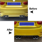 89mm Y Shape Double Exit Exhaust Muffler Tip for Universal Car