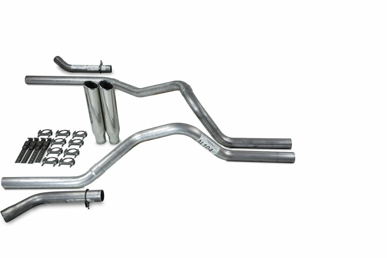 2.5" Dual Exhaust Kit for Ford F150 (2021–2025) - Clamp on Tips, Corner Exit