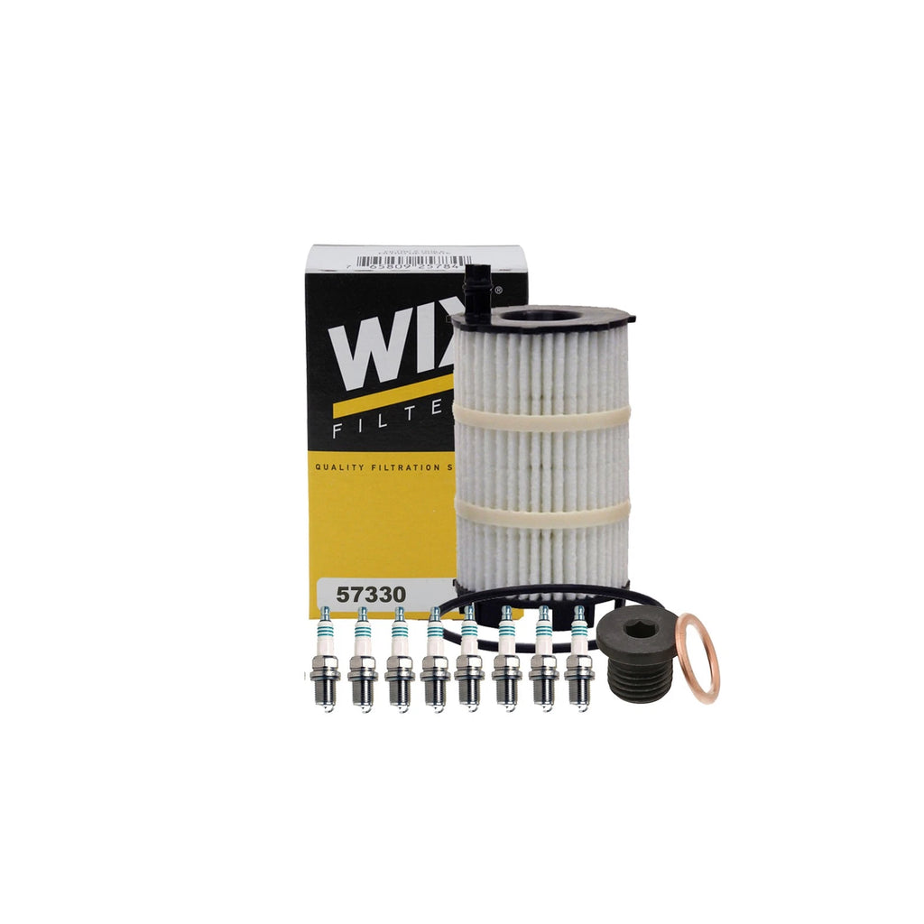 Wix Engine Oil Filter & Denso 8 Spark Plugs for A6 Quattro Q7 Touareg (2005–2010)
