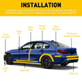 Carbon Fiber Look Vinyl Film Door Sill Scuff Tape for