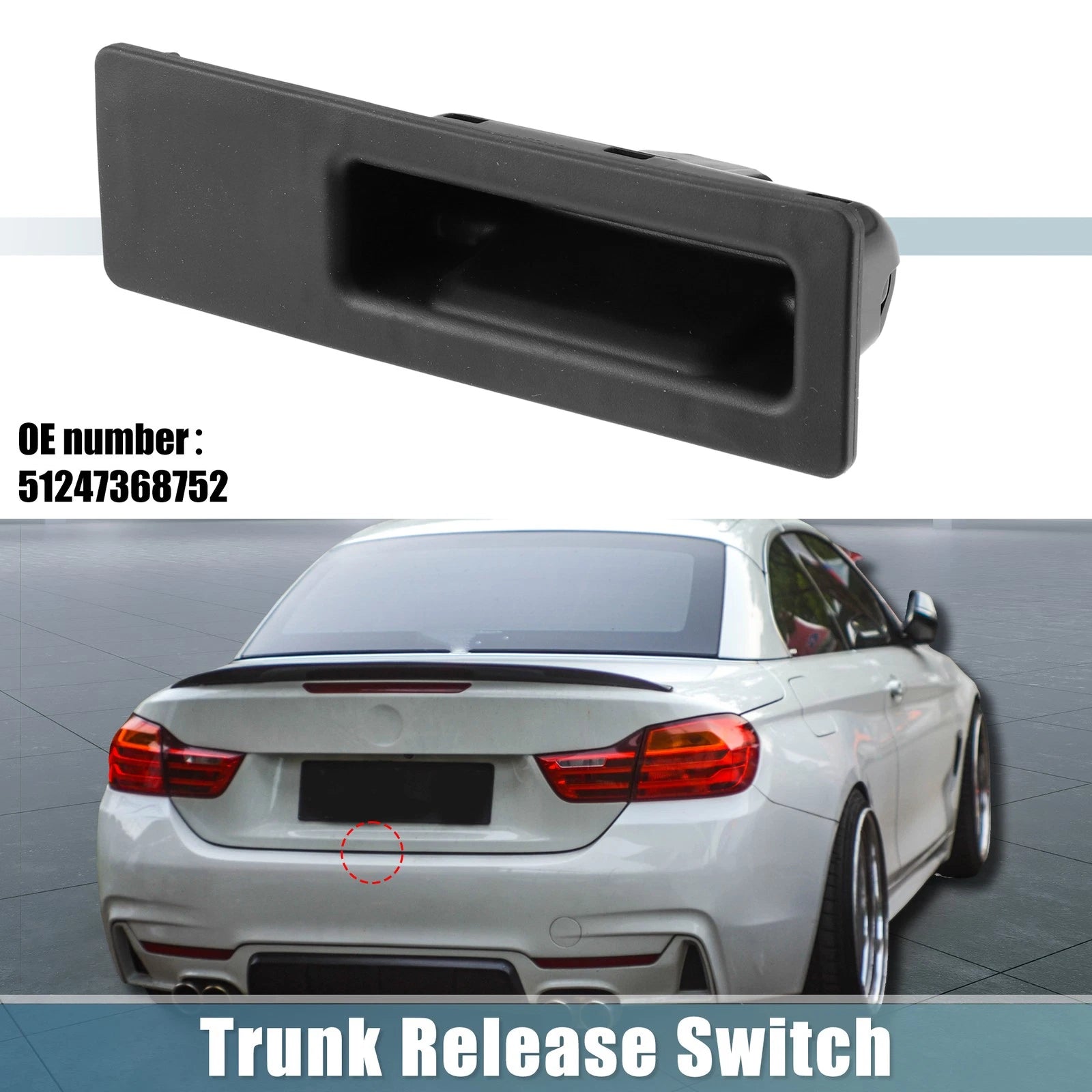 Rear Trunk Tailgate Handle Release Switch for BMW X3 (2004–2010) 51247368752
