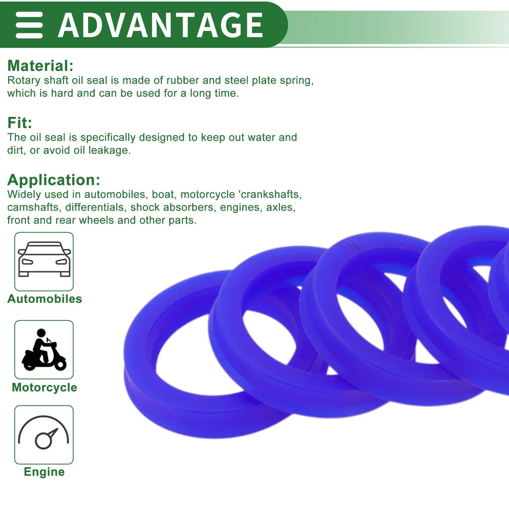 Oil Seal Ring for Rotary Shaft 28x38x7mm (Set of 5)