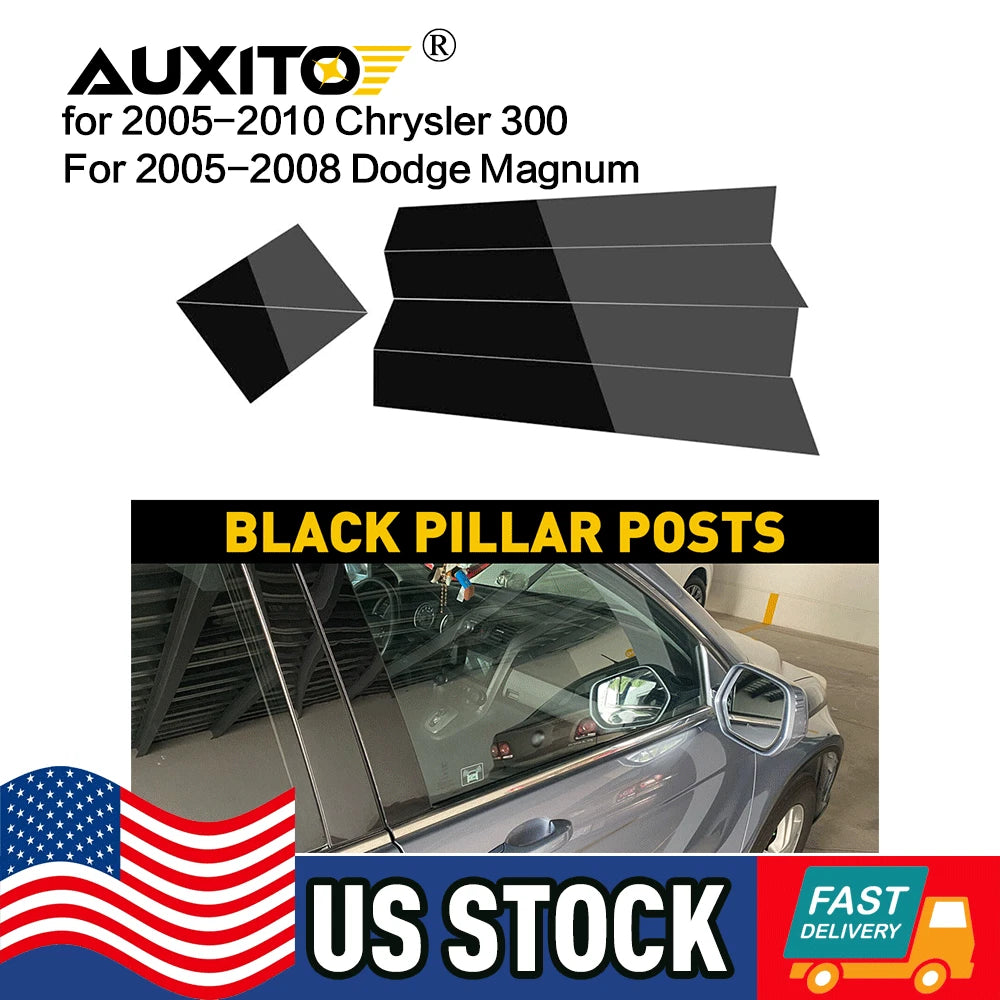 Pillar Posts Door Window Trim Cover for Chrysler 300C & Dodge Magnum (2005–2010)