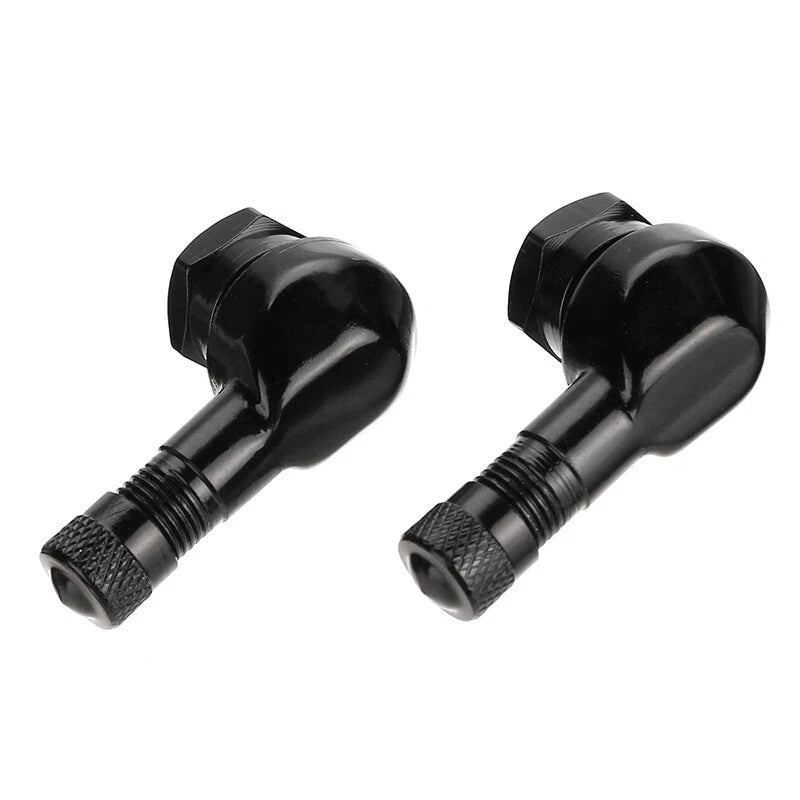 2X Tire Valve Adapters for Car Bike Motor Wheel (90 Degree Right Angle)