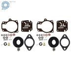 2 Carburetor Rebuild Kits with Float for Johnson Evinrude 50-60 HP 