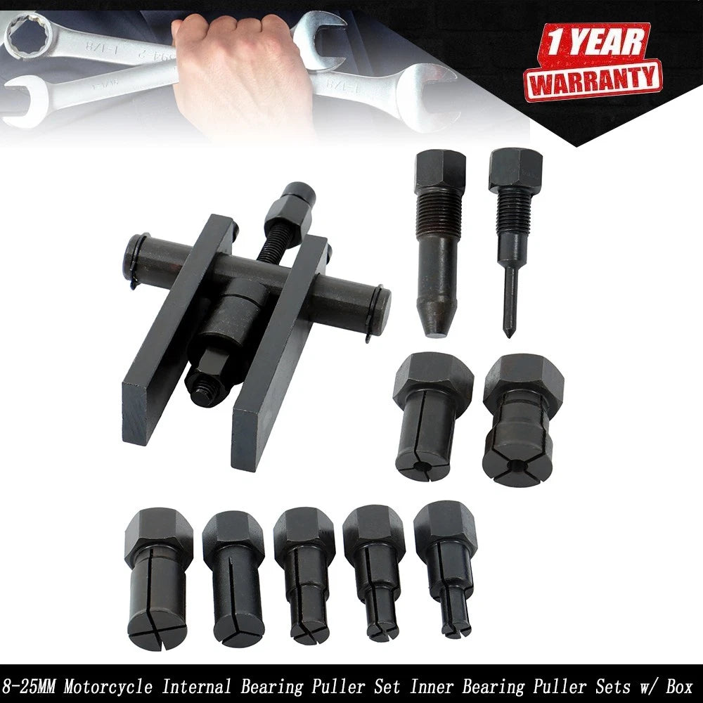 2X Motorcycle Inner Bearing Puller Set for Various Models