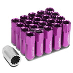 Set of 16 Open-End Aluminum Lug Nuts + 4 Lock Nuts + Adapter M12x1.5