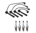 Denso 7mm Wire Set & 4 Platinum TT Spark Plugs Kit for Kia Rio (2001–2017)