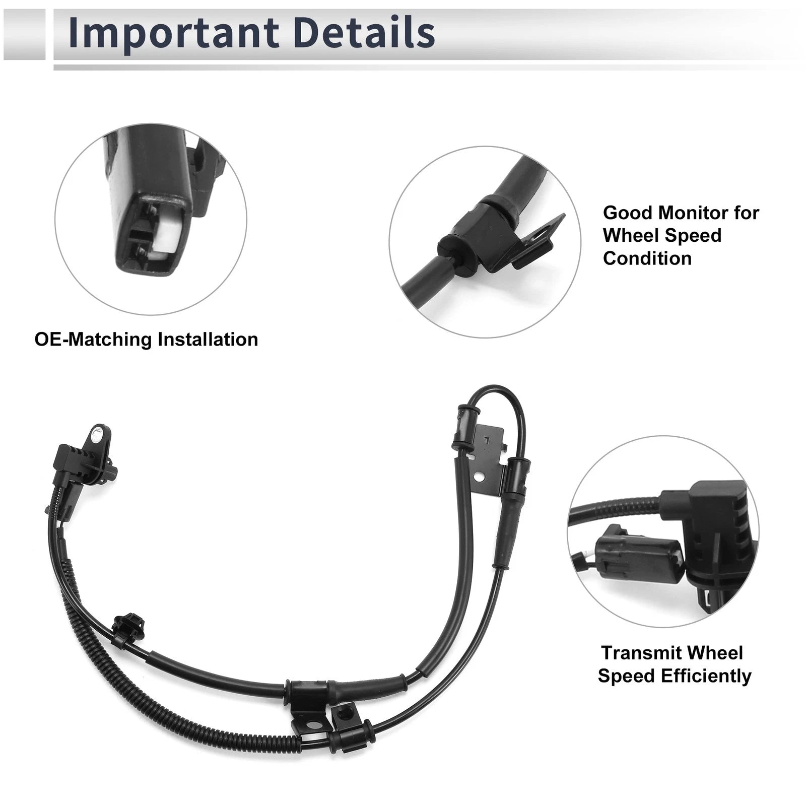 ABS Wheel Speed Sensor No. 598101H300 for Hyundai I30 (2007–2012)