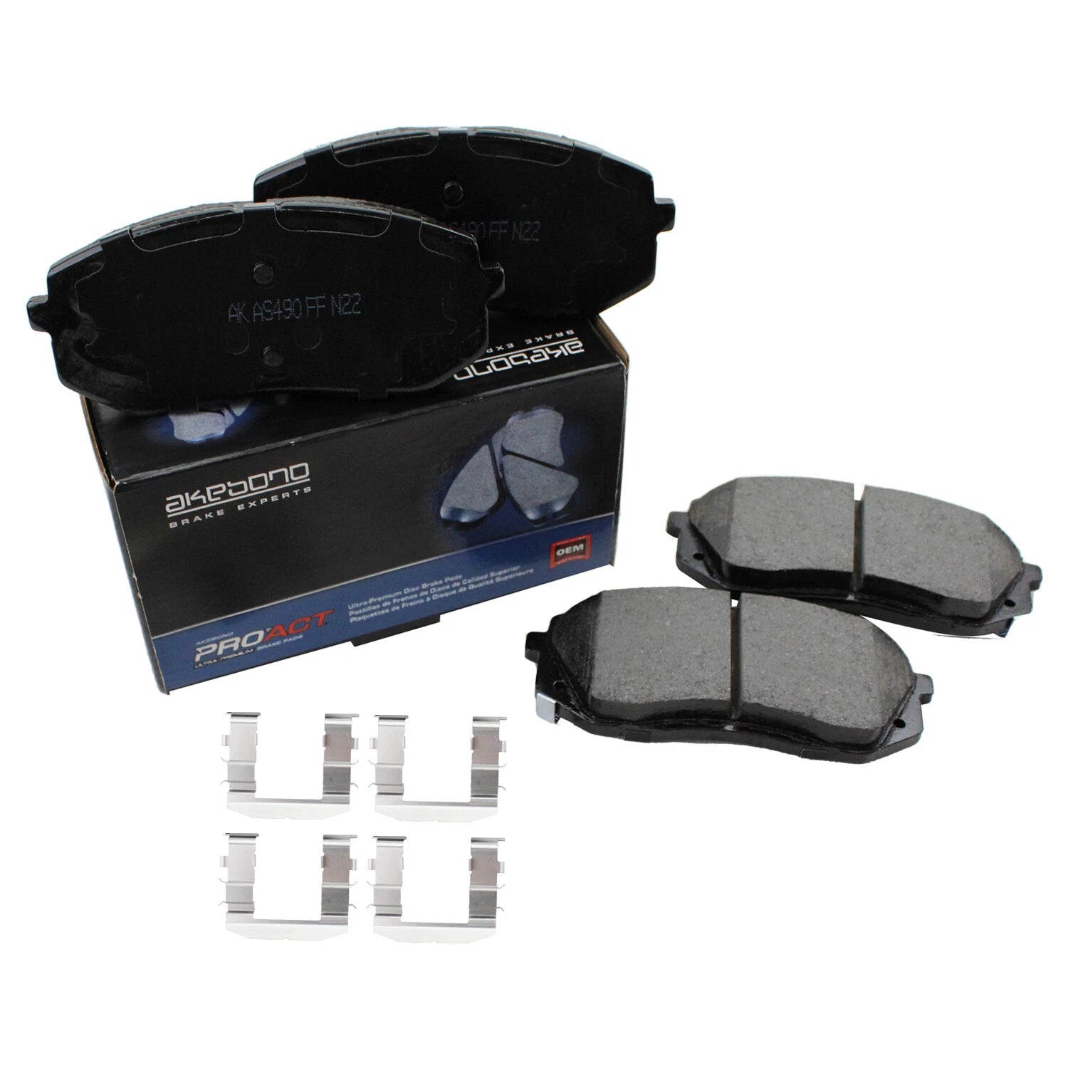Front ProAct Disc Brake Pads Akebono ACT1295 for Kia Sportage Hyundai Tucson (2017–2023)