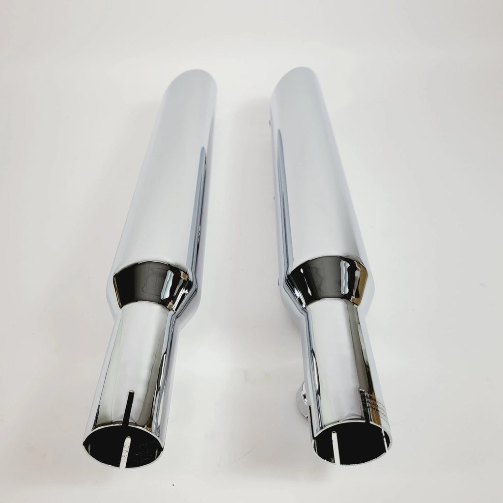3" Slip On Mufflers 2" Baffle Chrome Slash Down for Harley Softail (2000–2006)
