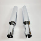 3" Slip On Mufflers 2" Baffle Chrome Slash Down for Harley Softail (2000–2006)