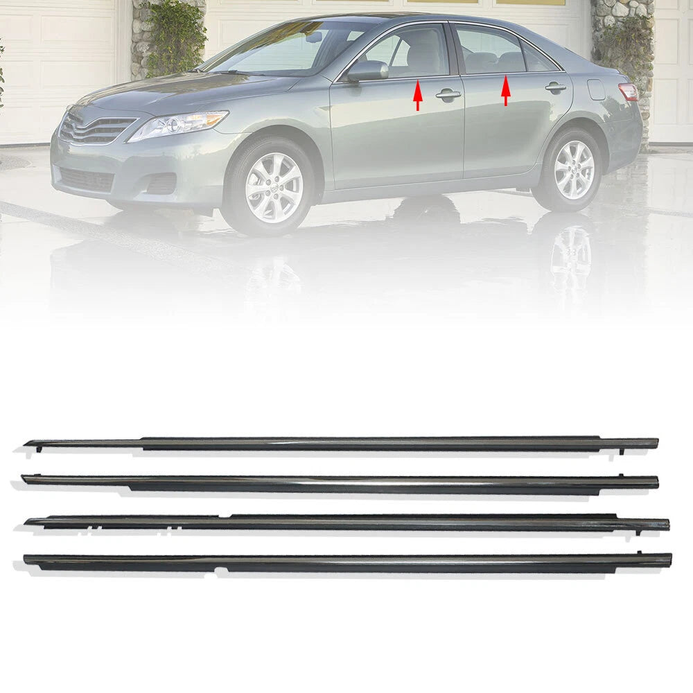 Set of 4 Window Weatherstrip Seals for Toyota Camry (2007–2011)