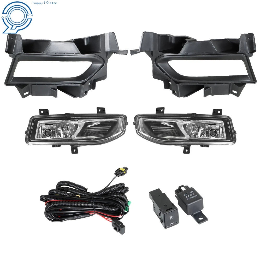 Pair of Chrome Bumper Fog Lights for Nissan Versa (2020–2021)