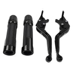 Black Extendable Brake Clutch Lever Grip Set for Ducati Panigale (2012-2019)