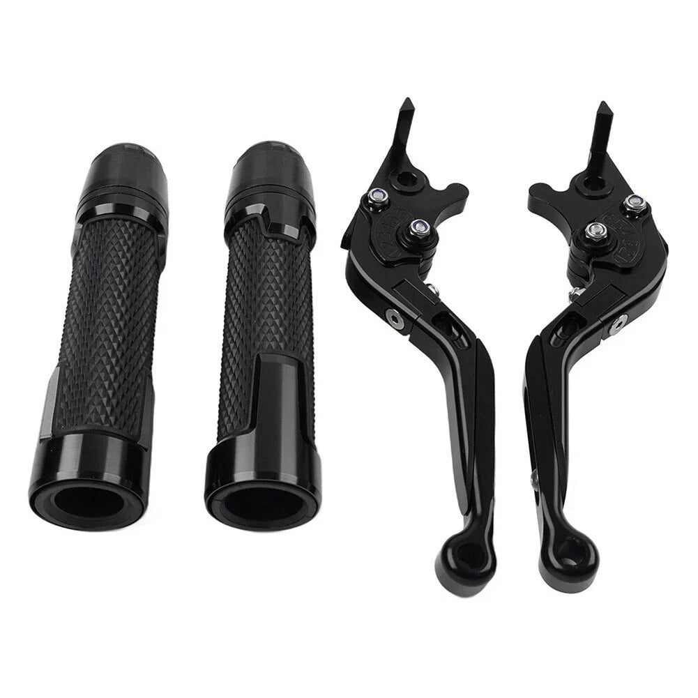 Black Extendable Brake Clutch Lever Grip Set for Ducati Panigale (2012-2019)