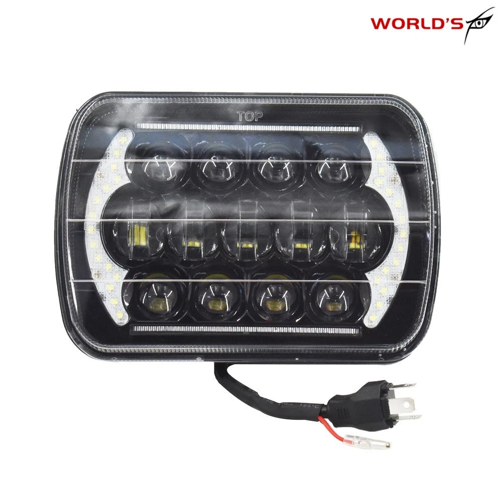 Super White LED Headlight for Jeep Cherokee XJ YJ (5x7'', 7x6'')