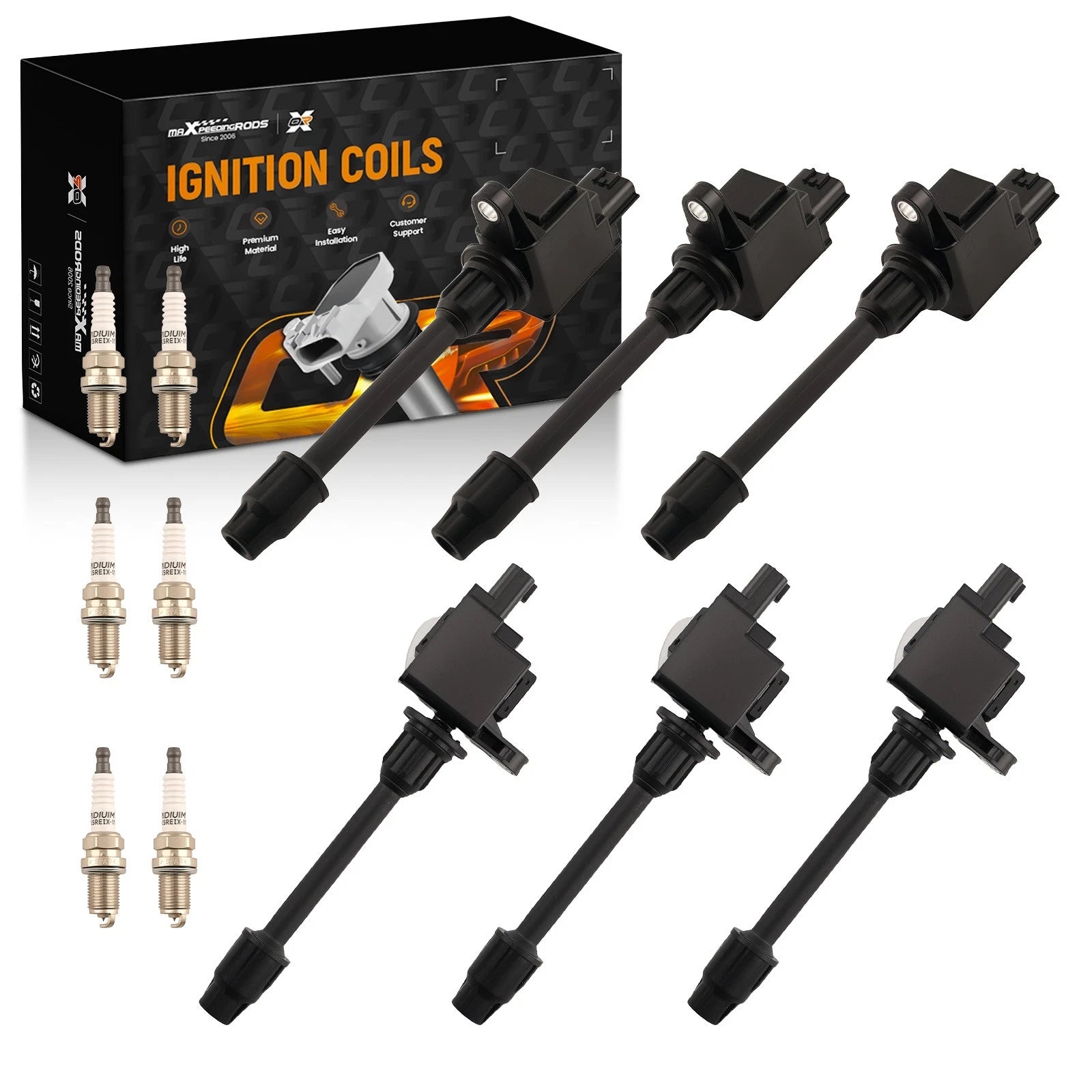 Ignition Coil Spark Plug Set for Infiniti I30 Nissan Maxima 3.0L 2000-2001
