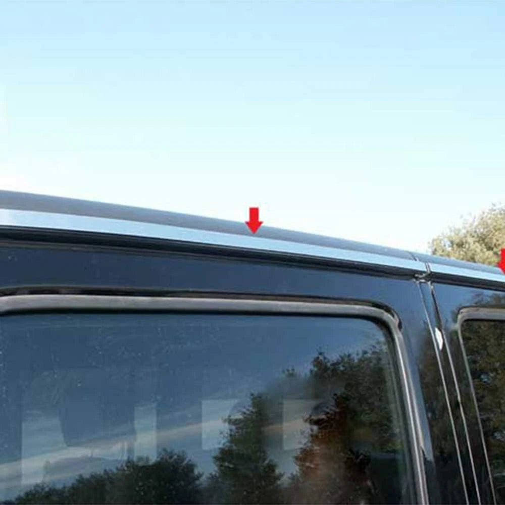 Luxury FX Chrome Roof Accent Trim 4pc for Jeep Wrangler (2007–2018)