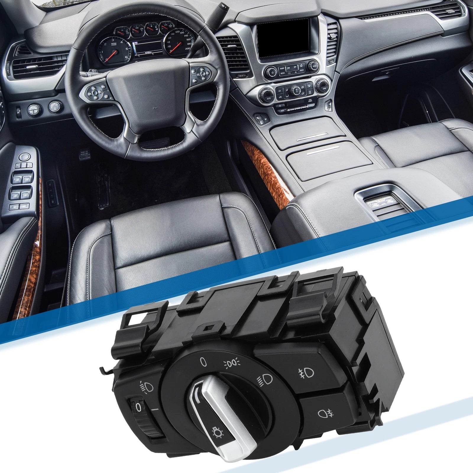 Headlight Switch No. 61319169405 for BMW 128i (2008–2013) Plastic Black