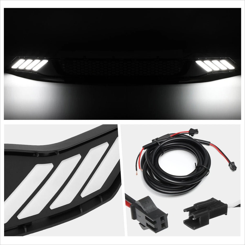 Honeycomb Front Lower Bumper Grille w/LED Light for Ford Mustang (2018–2019)
