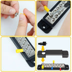 12 Point Busbar Power Distribution Block for Bus (180A DC12V)