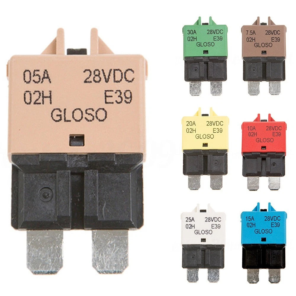 5~30A Manual Circuit Breaker Blade Fuse for Car 12V 24V (Resettable)