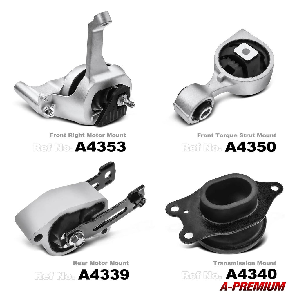 Set of 4 Engine Motor & Transmission Mounts for Nissan Altima (2007–2012)