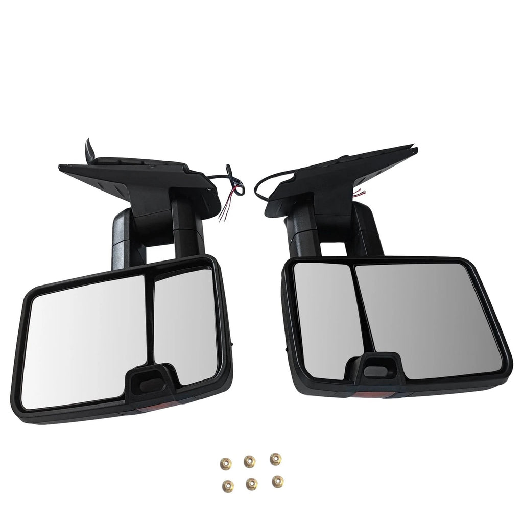 Set of 2 Manual Signal Tow Mirrors for Chevy Silverado Sierra 1500 2500 3500