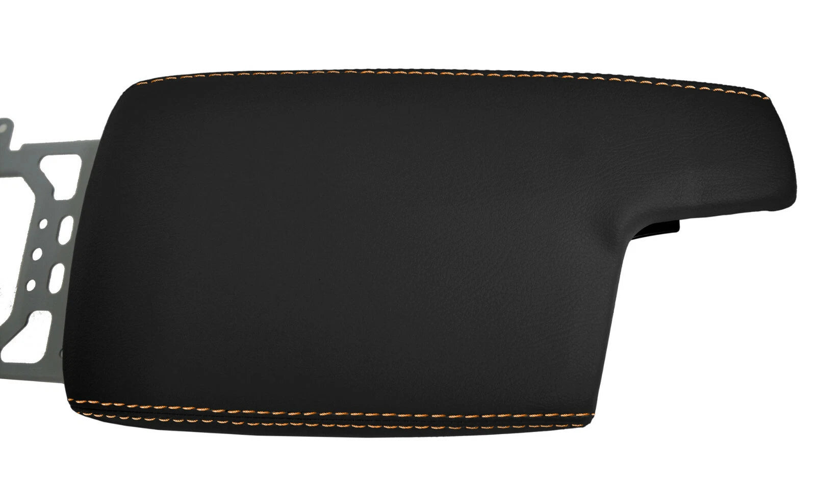 Leather Console Lid Armrest Cover for Subaru Crosstrek (2018–2020) Orange Stitch