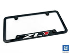 License Plate Frame Premium Black w/ ZL1 Script for Chevy Camaro (2016–2023)